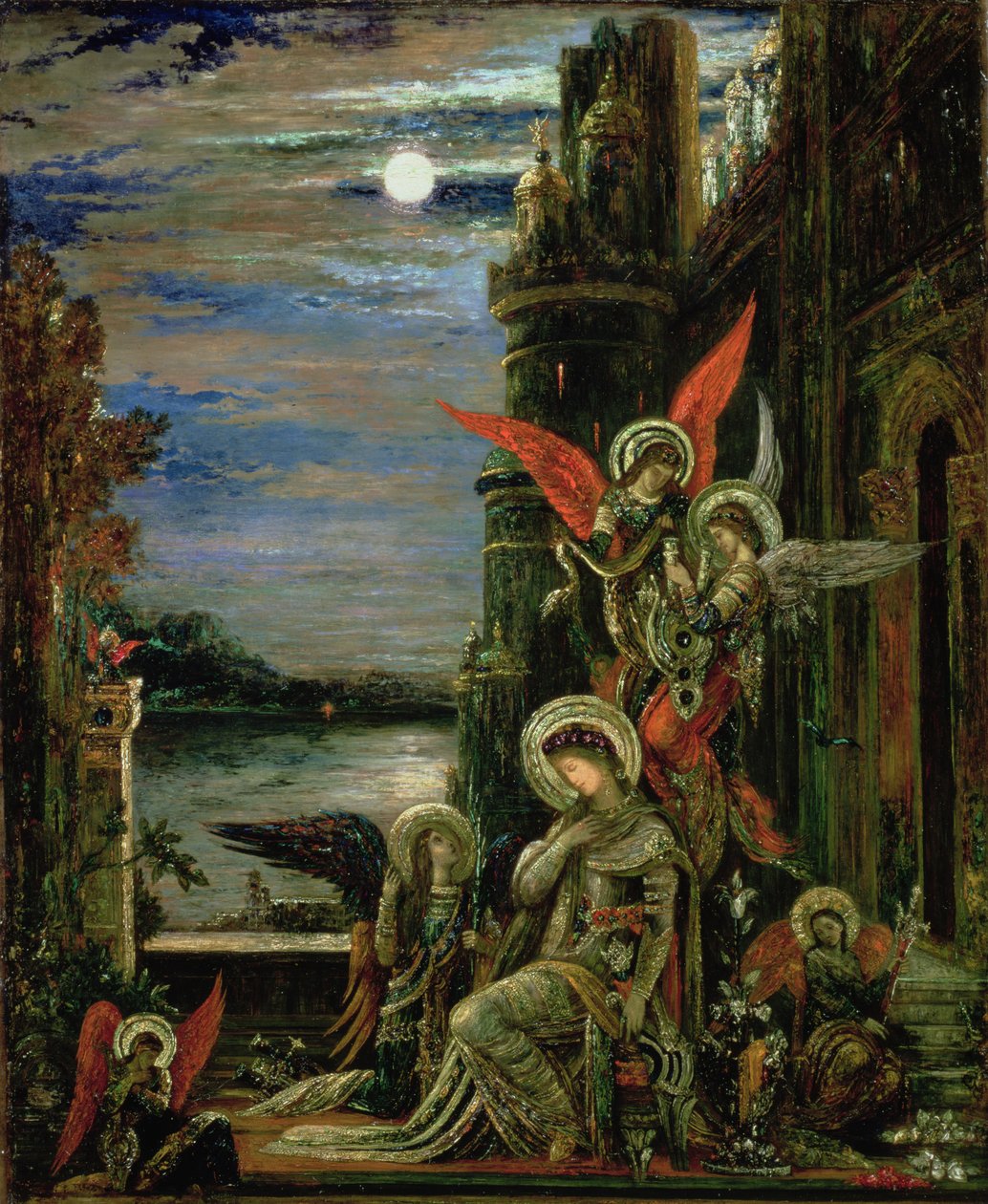 圣塞西莉亚（天使宣布她即将到来的殉难）1897年 作者 古斯塔夫·莫罗（Gustave Moreau）