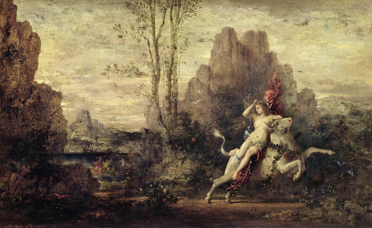 强奸欧罗巴，c.1869 作者 古斯塔夫·莫罗（Gustave Moreau）