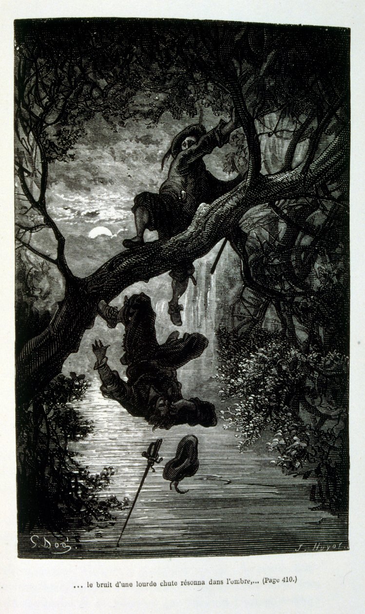 古斯塔夫·多尔 (Gustave Dore) 为皮埃尔·泰奥菲尔·戈蒂埃 (Pierre Théophile Gautier) 创作的《Le Capitaine Fracasse》插图（1811-1872 年）法国人、作家、诗人、画家、艺术评论家。 戈蒂埃是浪漫主义的捍卫者，戈蒂埃的作品很难分类，但仍然是我的参考点。 作者 古斯塔夫（之后）多尔