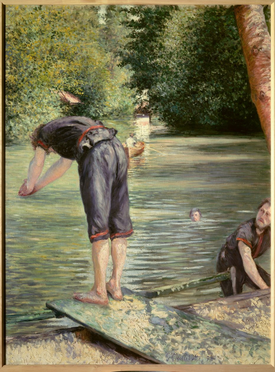 沐浴者。古斯塔夫-凯尔博特（1848-1894）的画作 作者 古斯塔夫·卡耶博特