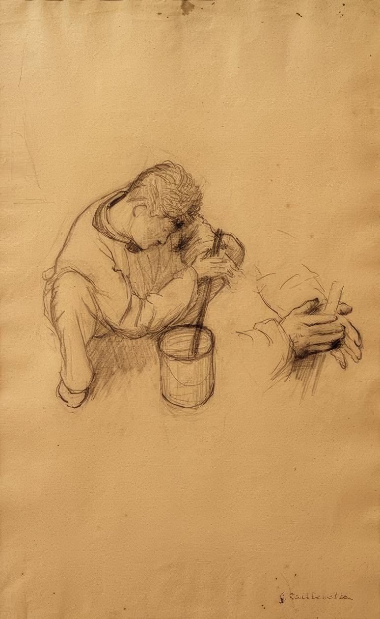 画家学习 作者 古斯塔夫·卡耶博特