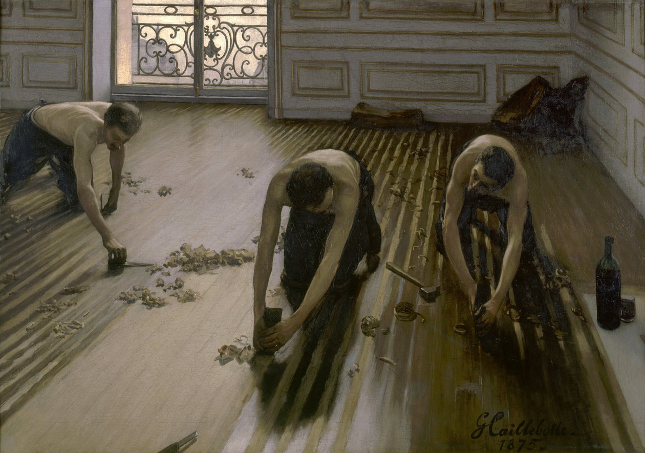 法语: Les planoteurs de parquet Parquet planers 作者 古斯塔夫·卡耶博特