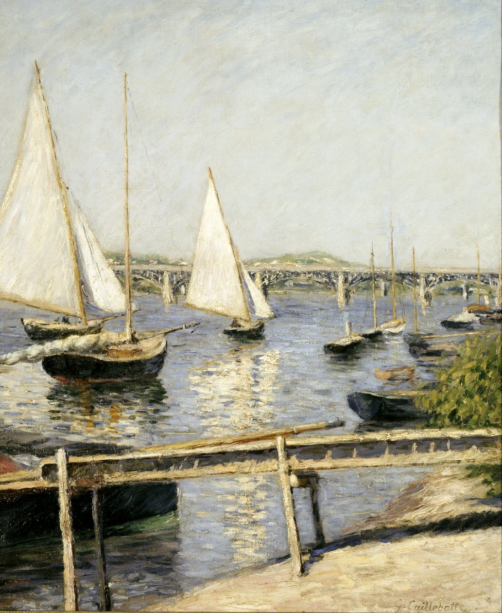 法语: Voiliers a Argenteuil Argenteuil 的帆船 作者 古斯塔夫·卡耶博特