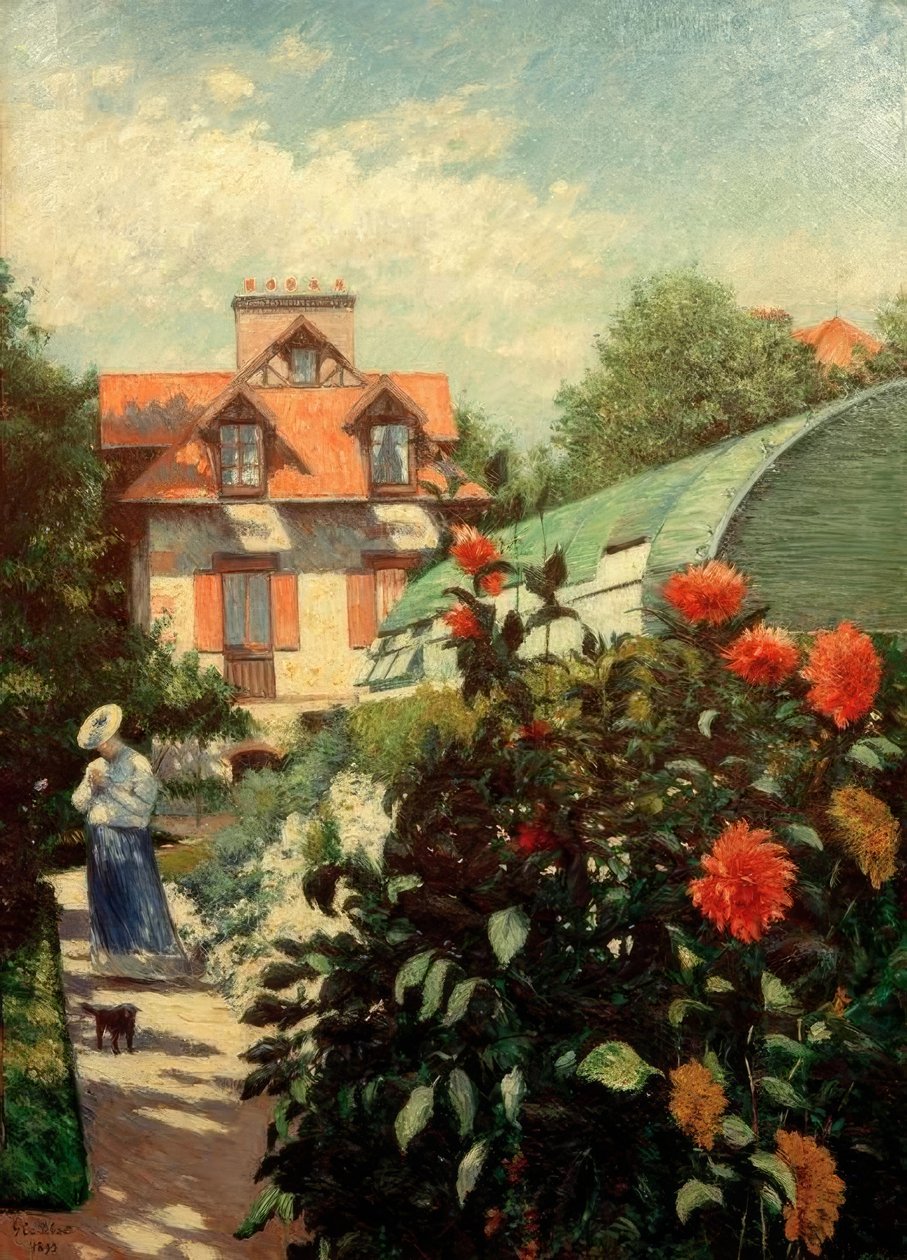 花园Petit Gennevilliers（大丽花，花园Peti 作者 古斯塔夫·卡耶博特