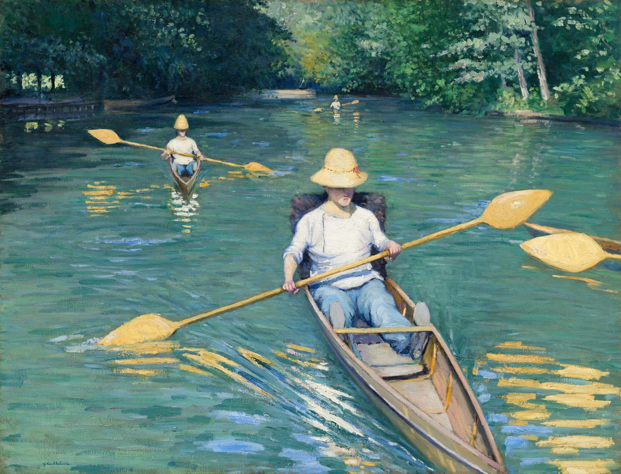 Skiffs, 1877. 作者 古斯塔夫·卡耶博特