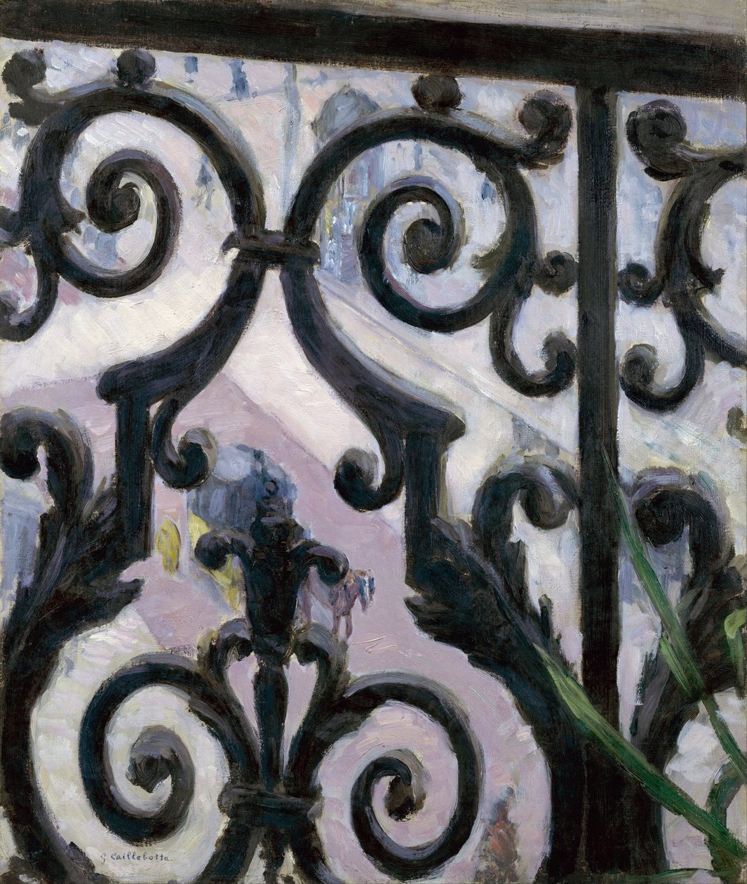 阳台上的景色 - 阳台上的景色 - Gustave Caillebotte 的画作（1848-1894） 作者 古斯塔夫·卡耶博特