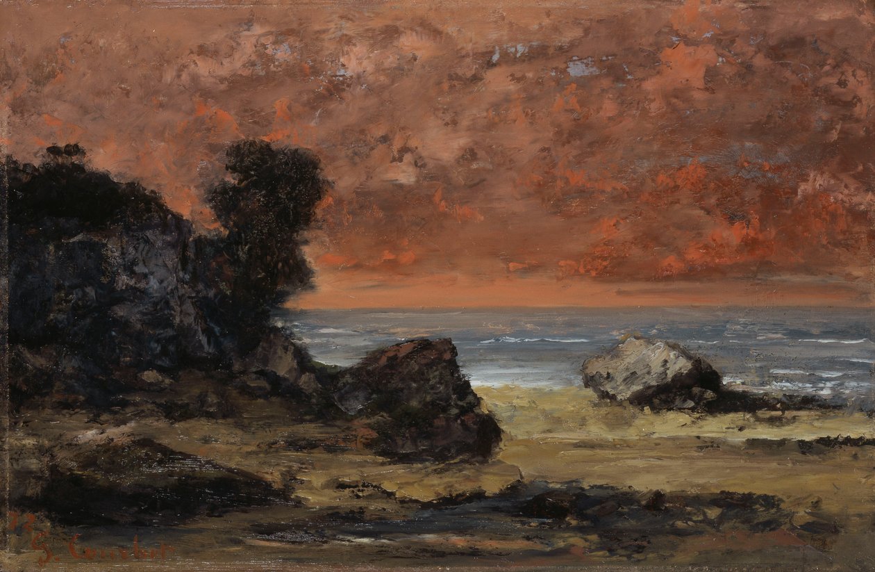暴风雨后，1872年 作者 古斯塔夫·库尔贝