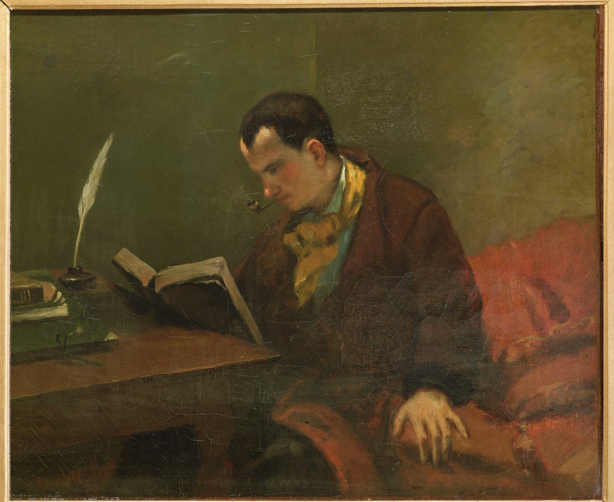 查尔斯·鲍德莱尔（Charles Baudelaire）1821-1867，1848年 作者 古斯塔夫·库尔贝