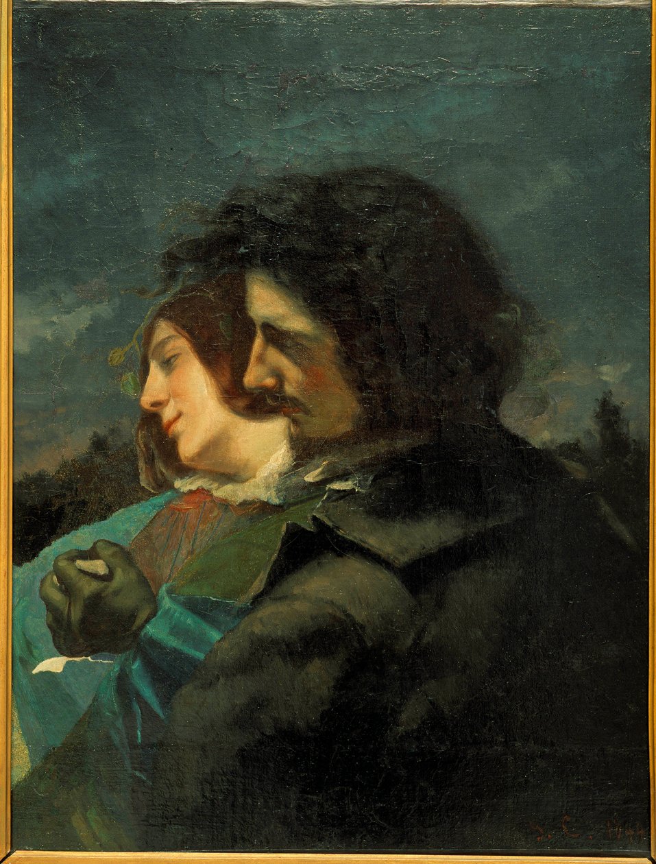 幸福的恋人。古斯塔夫·库尔贝特（Gustave Courbet）绘画 作者 古斯塔夫·库尔贝