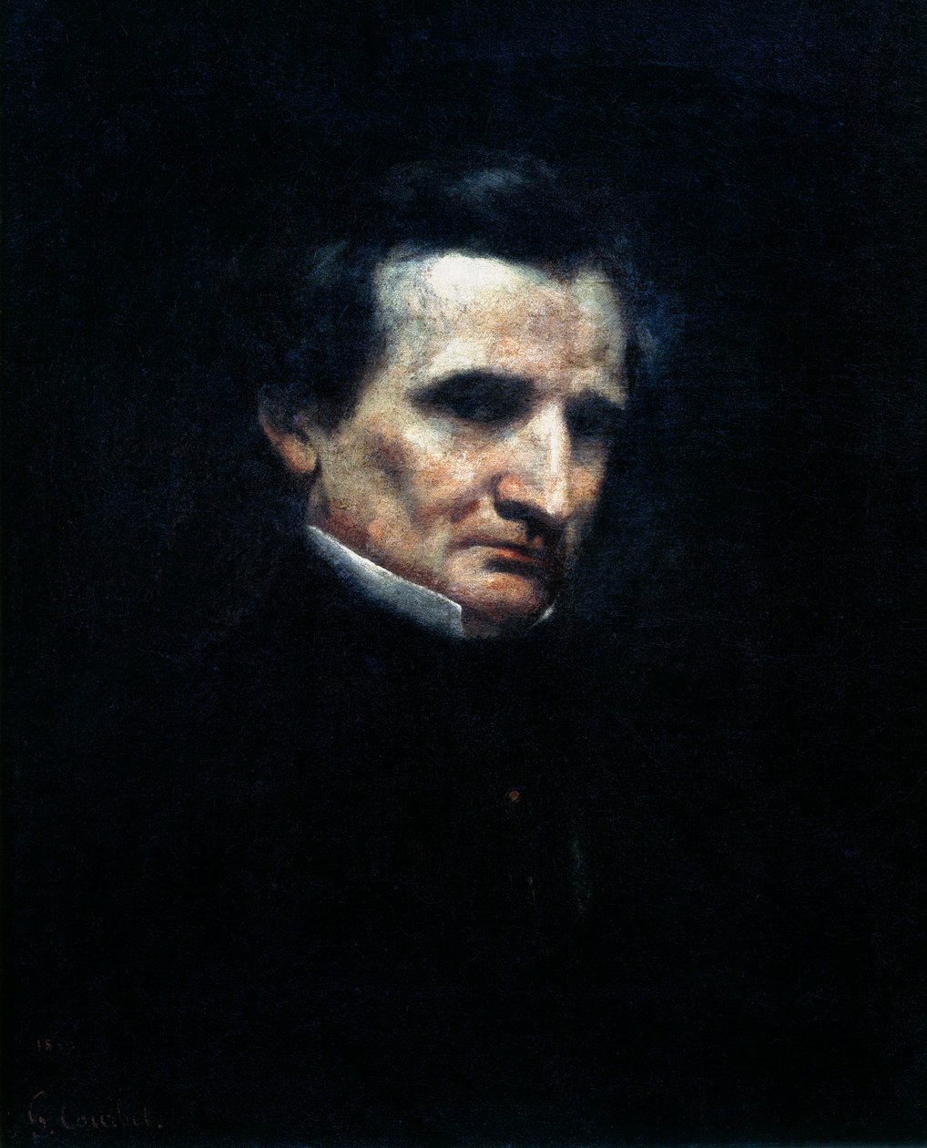 赫克托·柏辽兹（Hector Berlioz），法国浪漫作曲家，1850年 作者 古斯塔夫·库尔贝