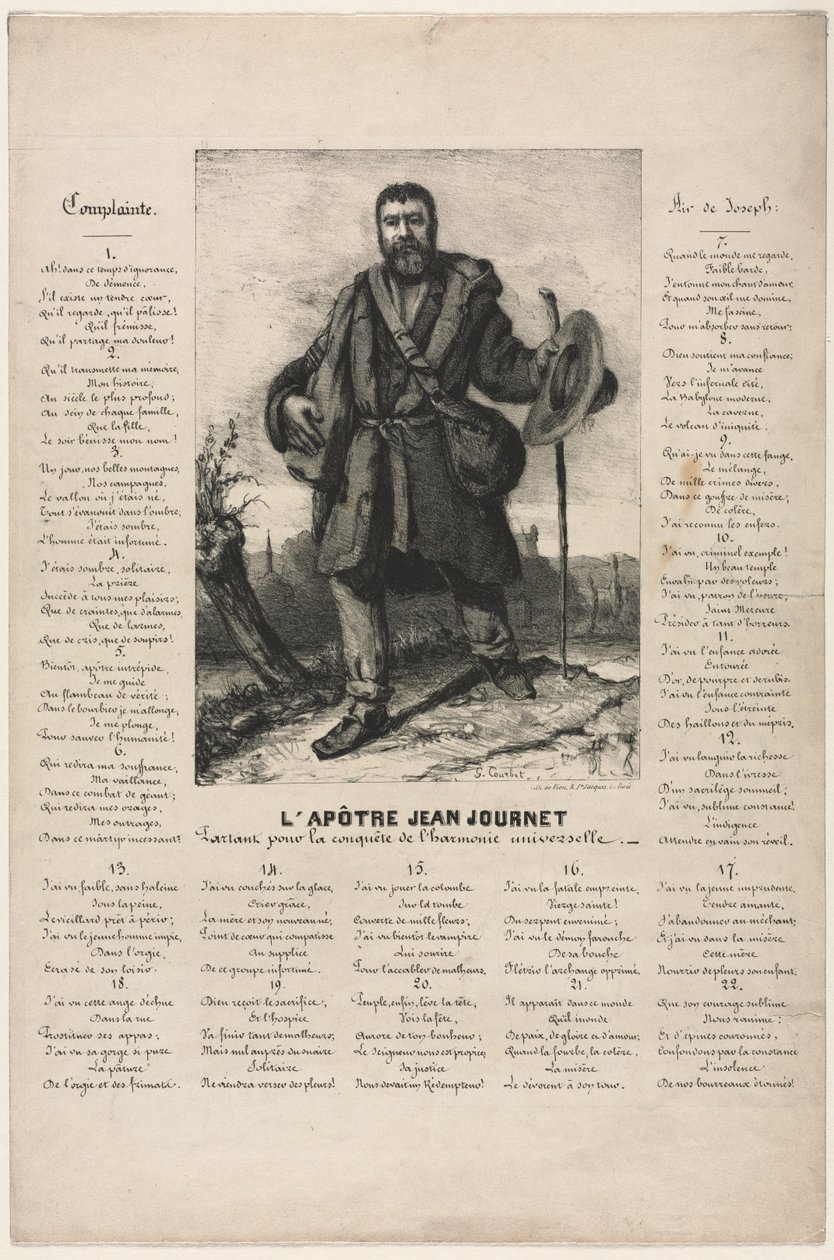 让·朱尔内（Jean Journet）出发，征服世界和谐，1850年。 作者 古斯塔夫·库尔贝