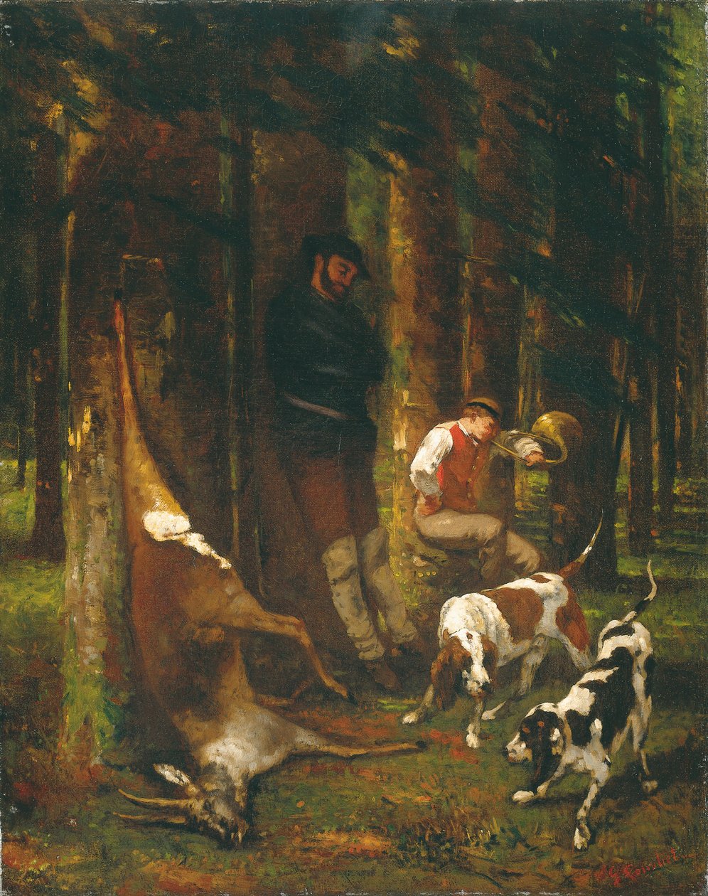 L“ Hallali或La Curee，1858-62 作者 古斯塔夫·库尔贝