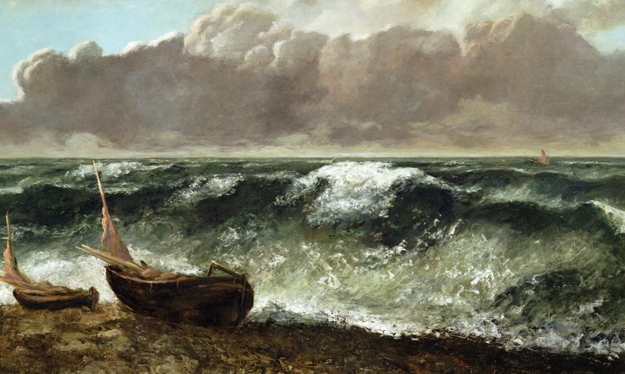 波浪》，约1869/70（布面油画） 作者 古斯塔夫·库尔贝