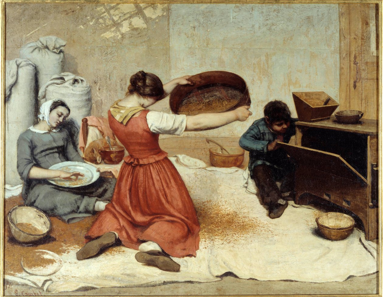 Les sibleuses de ble Gustave Courbet (1819-1877) 1854 Dim. 1.31 x 1.67 m 南特美术馆，美术博物馆 作者 古斯塔夫·库尔贝