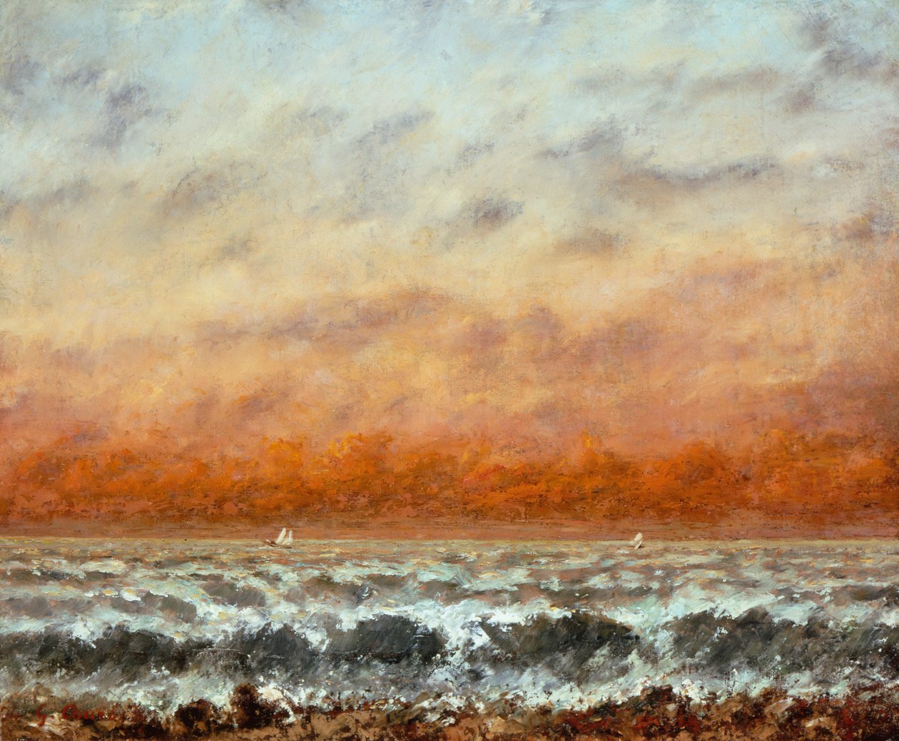 海洋（布面油画 作者 古斯塔夫·库尔贝