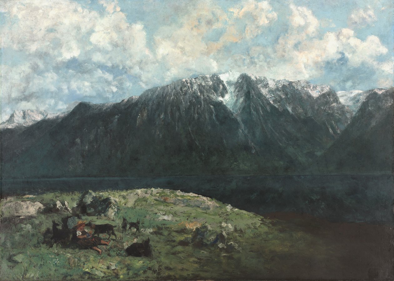 阿尔卑斯山全景，米迪山（Les Dents du Midi 作者 古斯塔夫·库尔贝