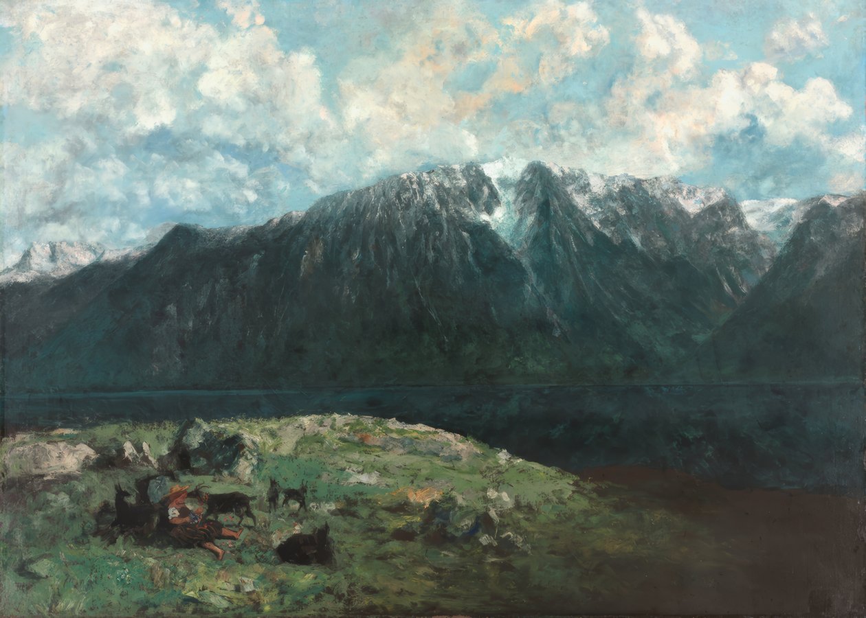 阿尔卑斯山全景，米迪山（Les Dents du Midi 作者 古斯塔夫·库尔贝