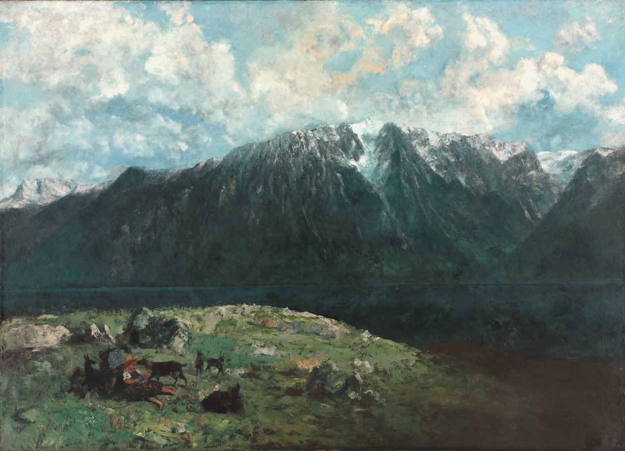 阿尔卑斯山全景，Les Dents du Midi，1877年 作者 古斯塔夫·库尔贝