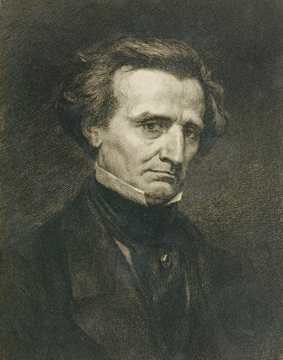 Hector Berlioz（1803-69）的肖像由A. Gilbert，酒吧刻。在&39;Gazette des Beaux-Arts&39; 作者 古斯塔夫·库尔贝