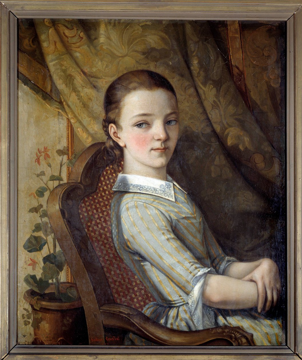 古斯塔夫-库尔贝（1819-1877）的妹妹朱丽叶-库尔贝（1831-1915）的画像 1844年 作者 古斯塔夫·库尔贝