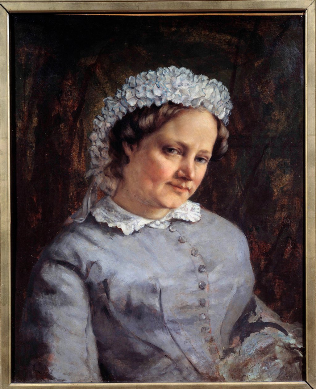 Portrait of Madame Proudhon (1822-1900), wife of the philosopher, sociologist French Pierre Joseph Proudhon (1809-1865) Painting by Gustave Courbet (1819-1877) 1865 Sun. 0,73x0,59 m 作者 古斯塔夫·库尔贝