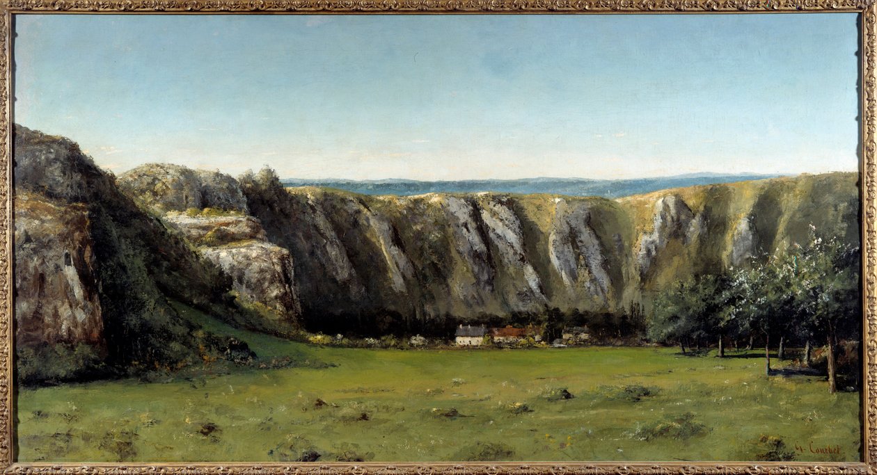 弗拉格伊周围的岩石景观。古斯塔夫-库尔贝（1819-1877）的画作 作者 古斯塔夫·库尔贝