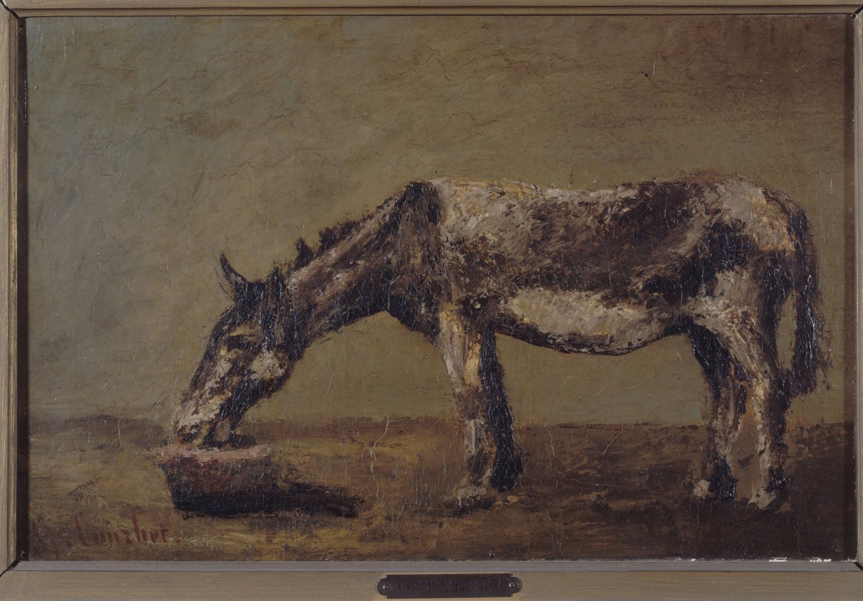 驴子》，1862 年至 1863 年（布面油画） 作者 古斯塔夫·库尔贝