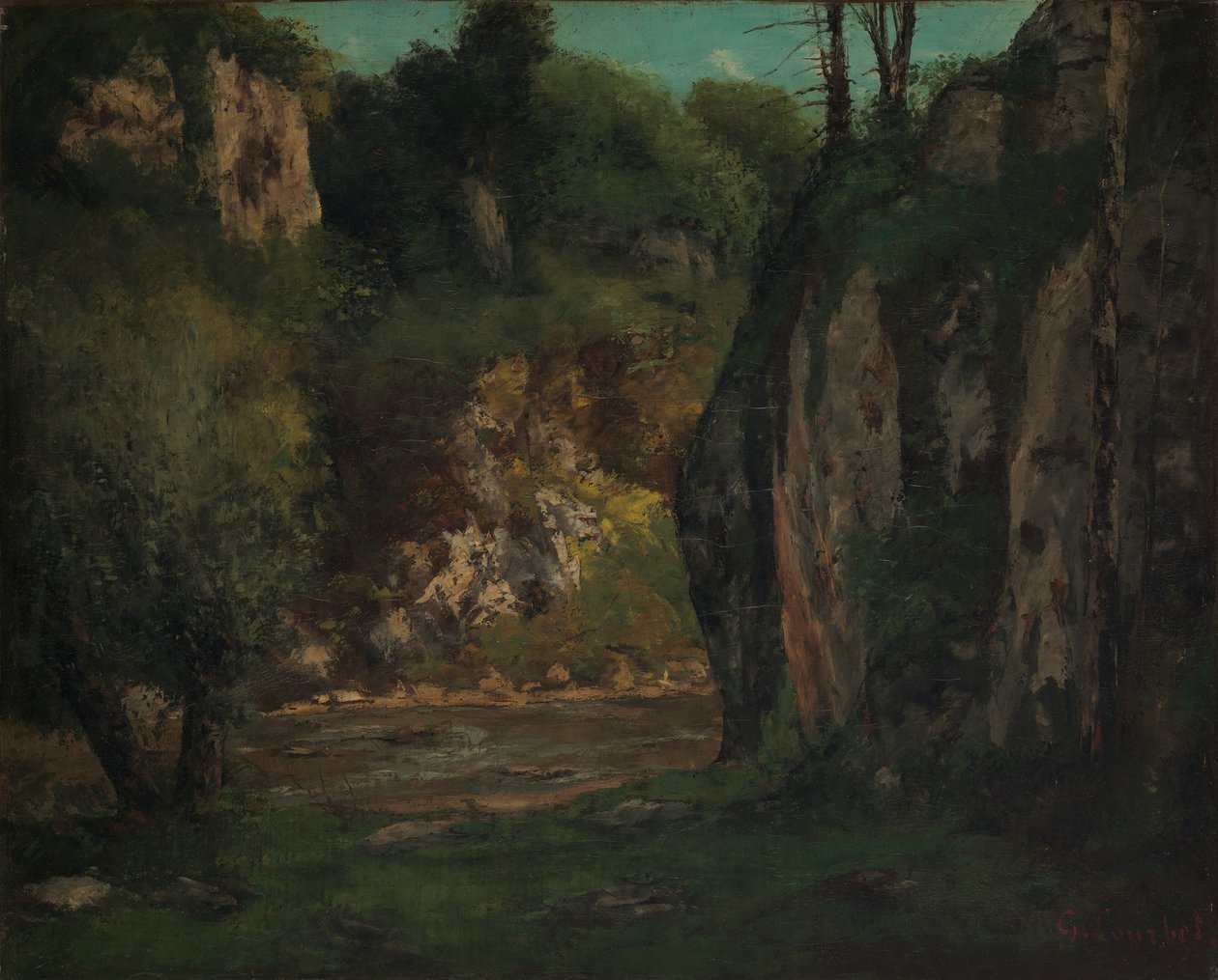 隐溪，ca。 1873-77。 作者 古斯塔夫·库尔贝