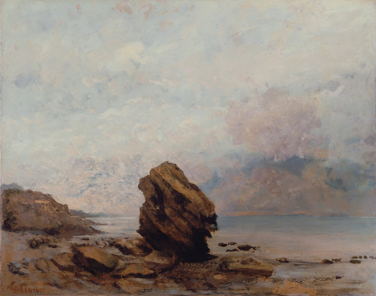 孤立的岩石，c.1862 作者 古斯塔夫·库尔贝