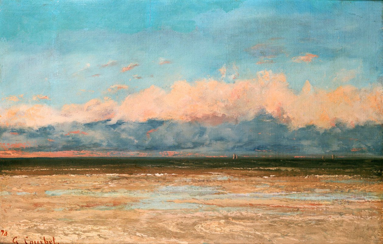 帕拉瓦斯的大海，1870年 作者 古斯塔夫·库尔贝