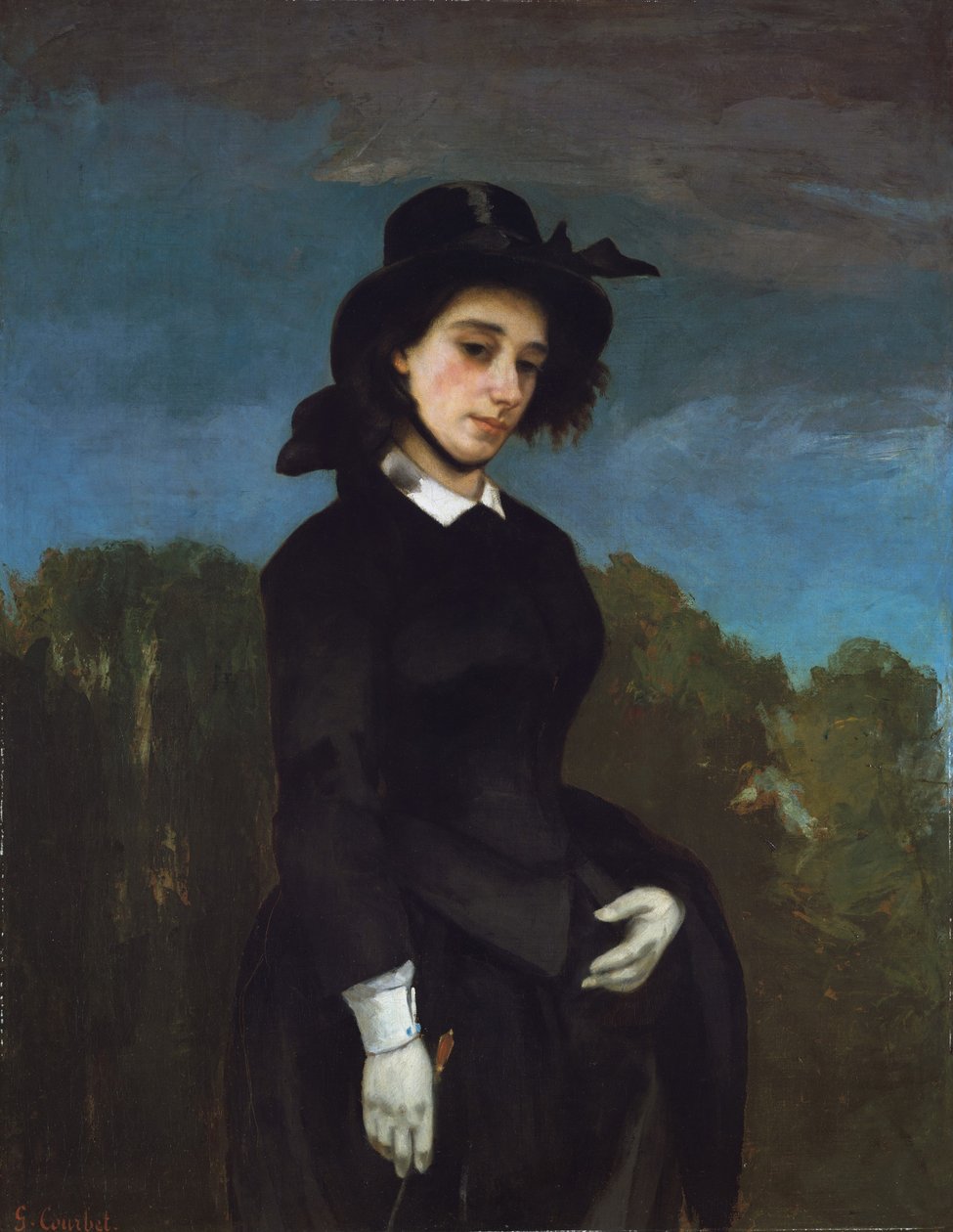 骑马习惯的妇女（LAmazone），1856年 作者 古斯塔夫·库尔贝