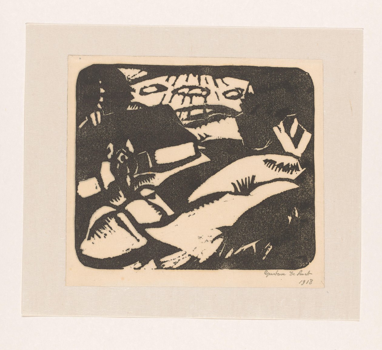球场和主场 作者 Gustave De Smet（艺术家签名）