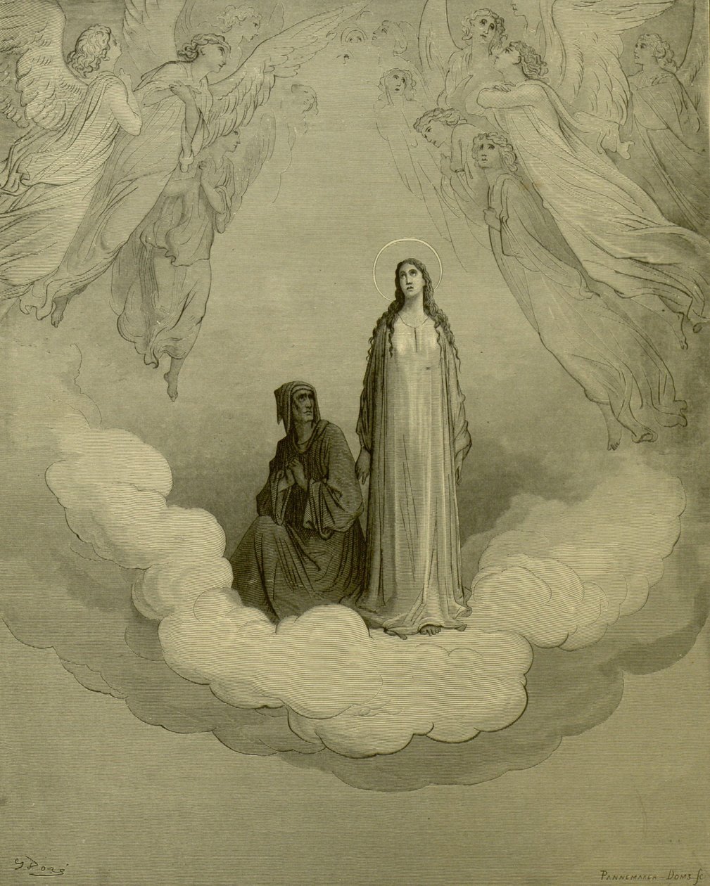 古斯塔夫-多雷 - Paradiso, c. XXI, v. 1-3 作者 古斯塔夫·多尔（Gustave Dore）