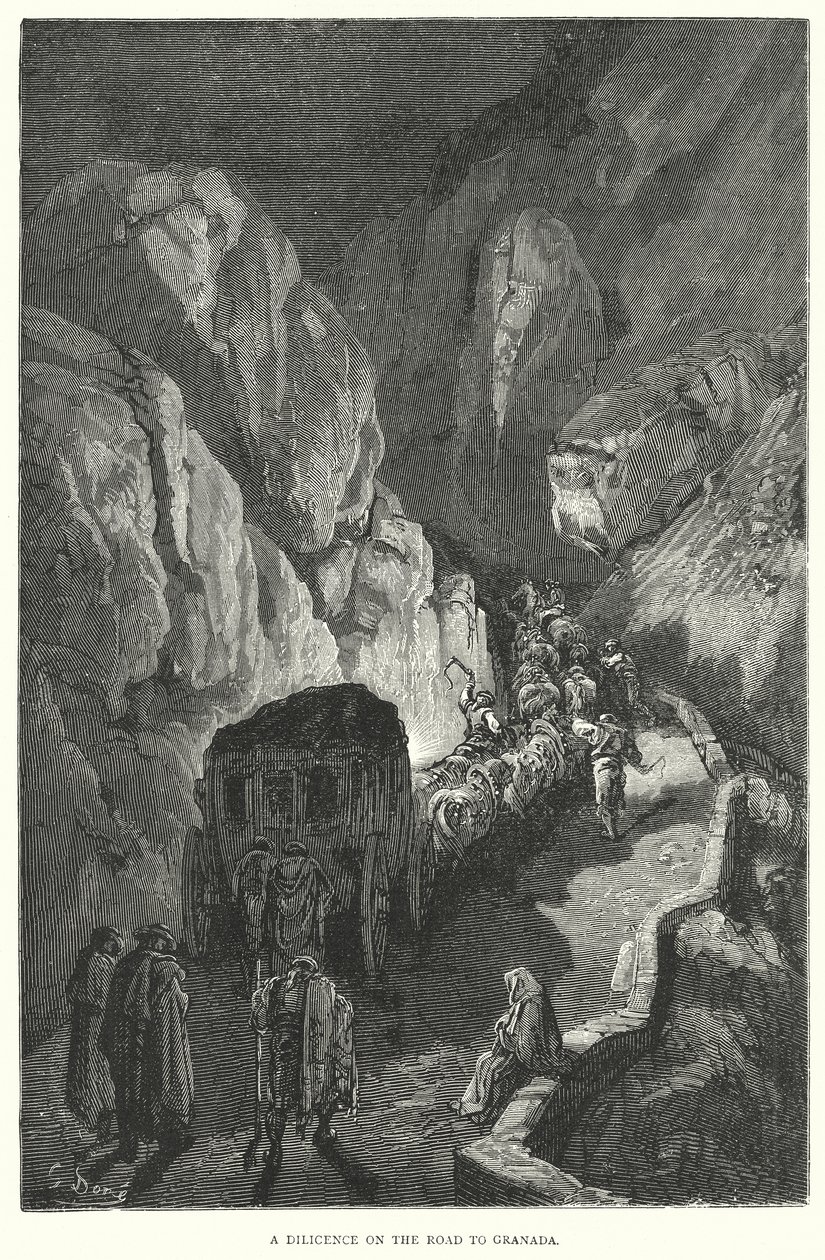 格拉纳达路上的勤奋（雕刻） 作者 古斯塔夫·多尔（Gustave Dore）