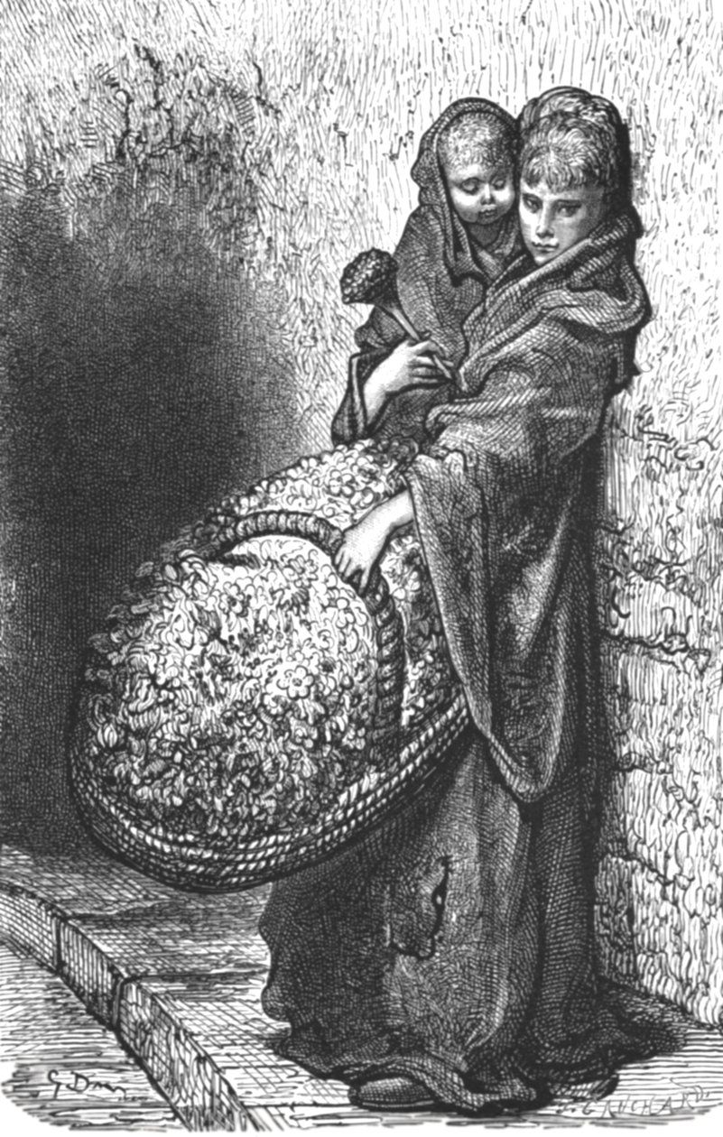 一个花季少女》，1872年。   作者 古斯塔夫·多尔（Gustave Dore）