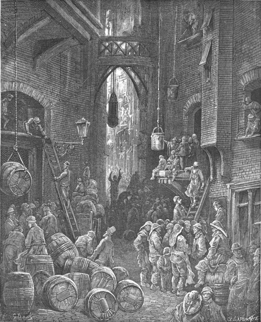 河边的街道》，1872年。   作者 古斯塔夫·多尔（Gustave Dore）