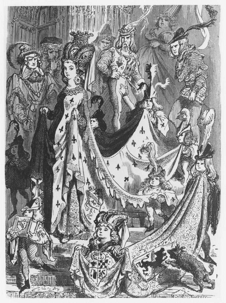 女王，来自Honore de Balzac（1799-1850）的&39;Les Contes Drolatiques&39;的插图 作者 古斯塔夫·多尔（Gustave Dore）
