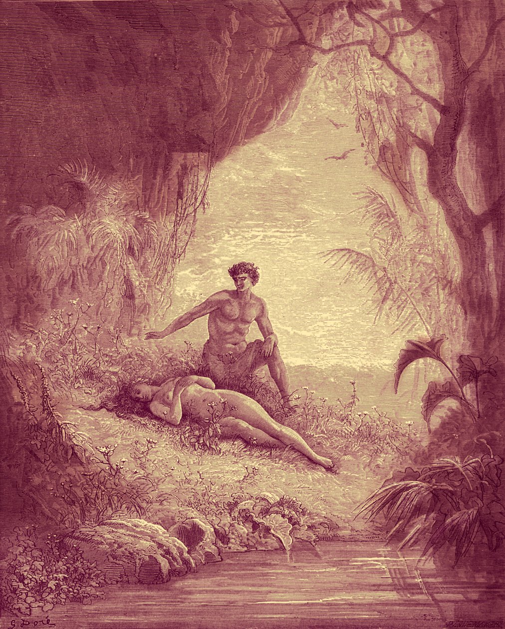 亚当和夏娃 - 圣经 作者 古斯塔夫·多尔（Gustave Dore）