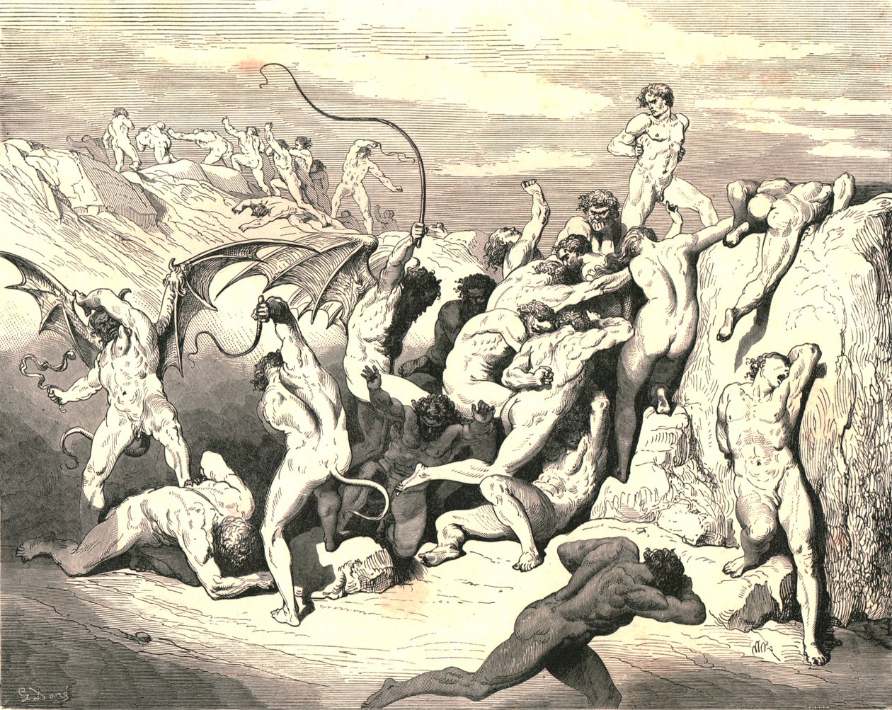 啊!他们如何使它们束缚在第一个条纹上！c1890。 作者 古斯塔夫·多尔（Gustave Dore）