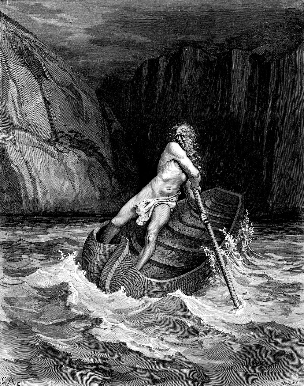 卡隆的到来，1857年。   作者 古斯塔夫·多尔（Gustave Dore）