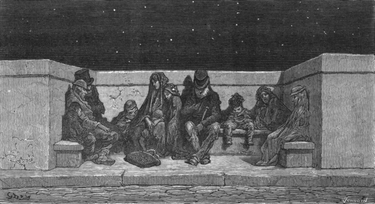 星空下的睡眠》，1872年。   作者 古斯塔夫·多尔（Gustave Dore）
