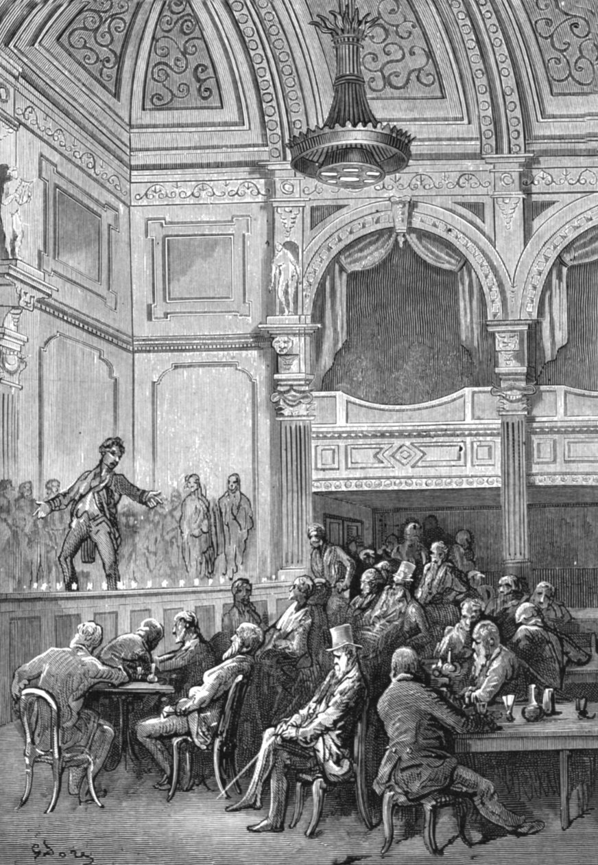 在埃文斯家》，1872年。   作者 古斯塔夫·多尔（Gustave Dore）