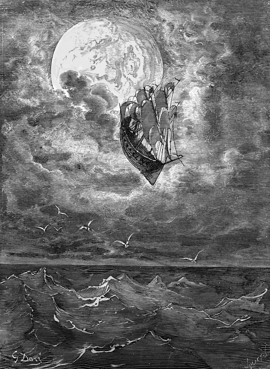 姆乔森男爵。月球之旅》，作者多雷。 作者 古斯塔夫·多尔（Gustave Dore）