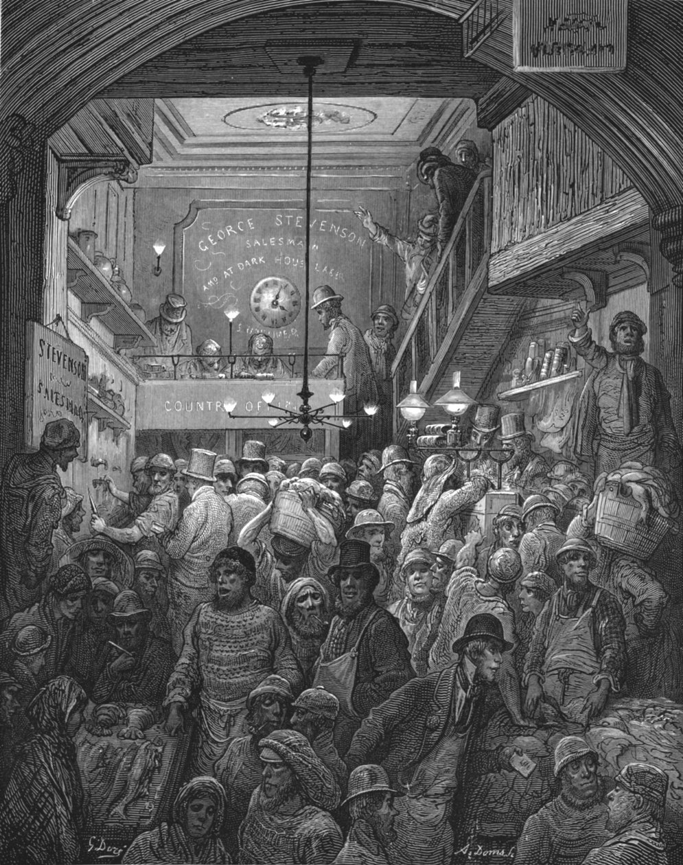 比林斯盖特--清晨》，1872年。   作者 古斯塔夫·多尔（Gustave Dore）