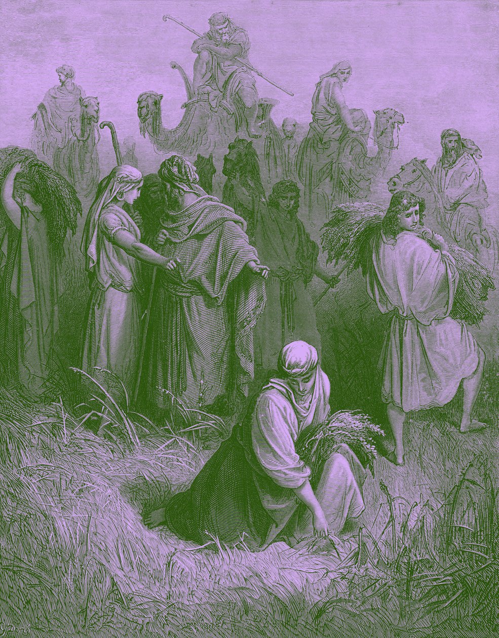 波阿斯和路得--圣经 作者 古斯塔夫·多尔（Gustave Dore）