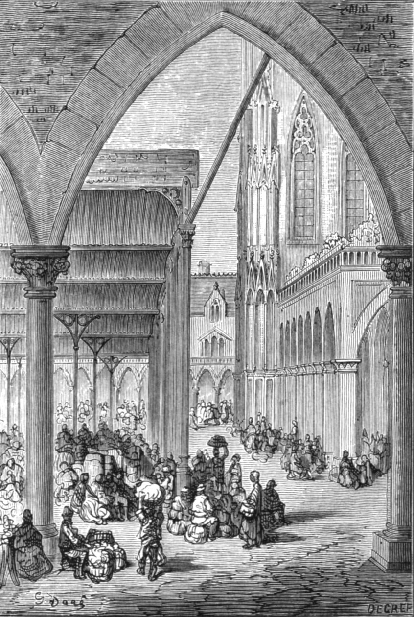 哥伦比亚市场》，1872年。   作者 古斯塔夫·多尔（Gustave Dore）