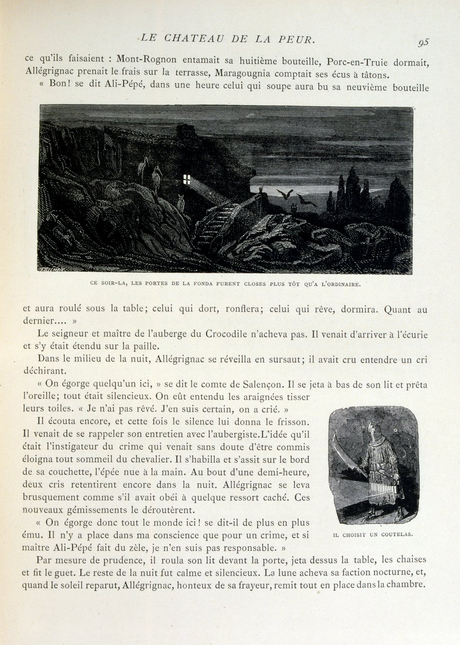 Croque-Mitaine; 1863 年插图，由 Gustave Dore (1832 – 1883) 绘制； 法国艺术家、版画家、插画家。 Croque-Mitaine (The bogeyman) 一个邪恶的角色呈现给孩子们来吓唬他们，从而使他们变得更聪明。 作者 古斯塔夫·多尔（Gustave Dore）
