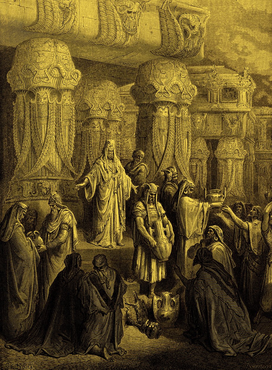 居鲁士将器皿恢复到圣殿。- 圣经 作者 古斯塔夫·多尔（Gustave Dore）