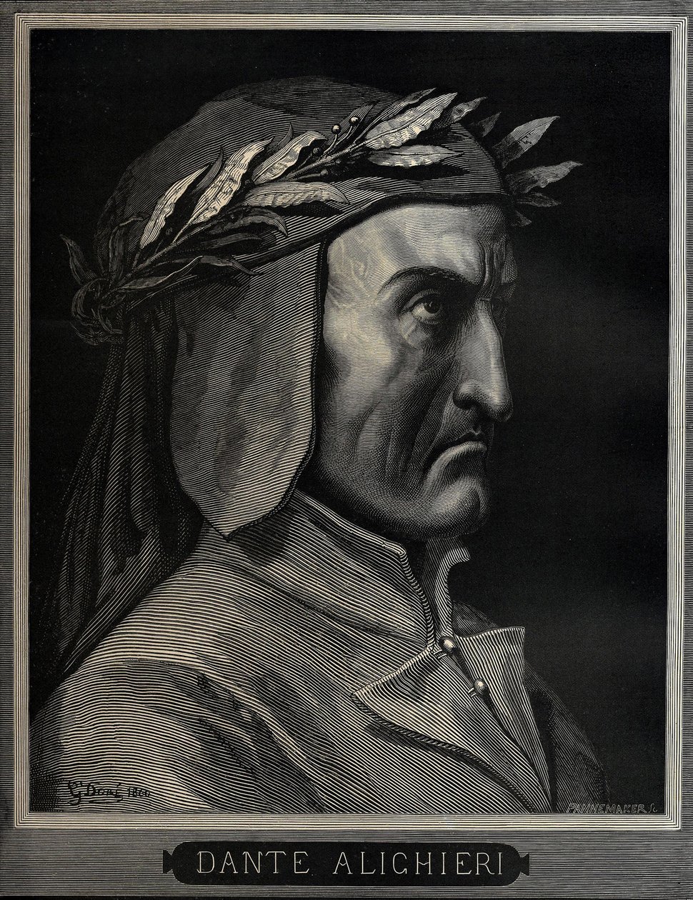 但丁·阿利吉耶里（Dante Alighieri）1265-1321、1860年 作者 古斯塔夫·多尔（Gustave Dore）