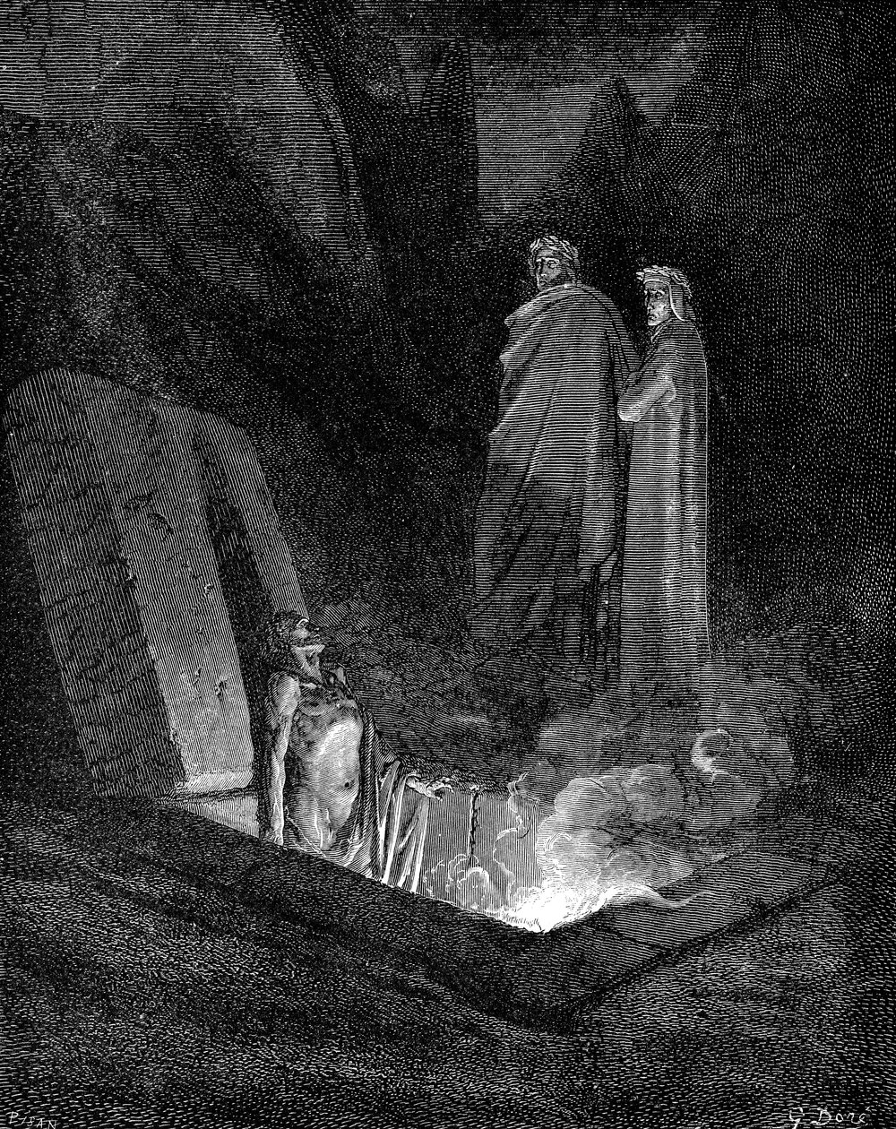 但丁和维吉尔研究地狱，1863年。 作者 古斯塔夫·多尔（Gustave Dore）